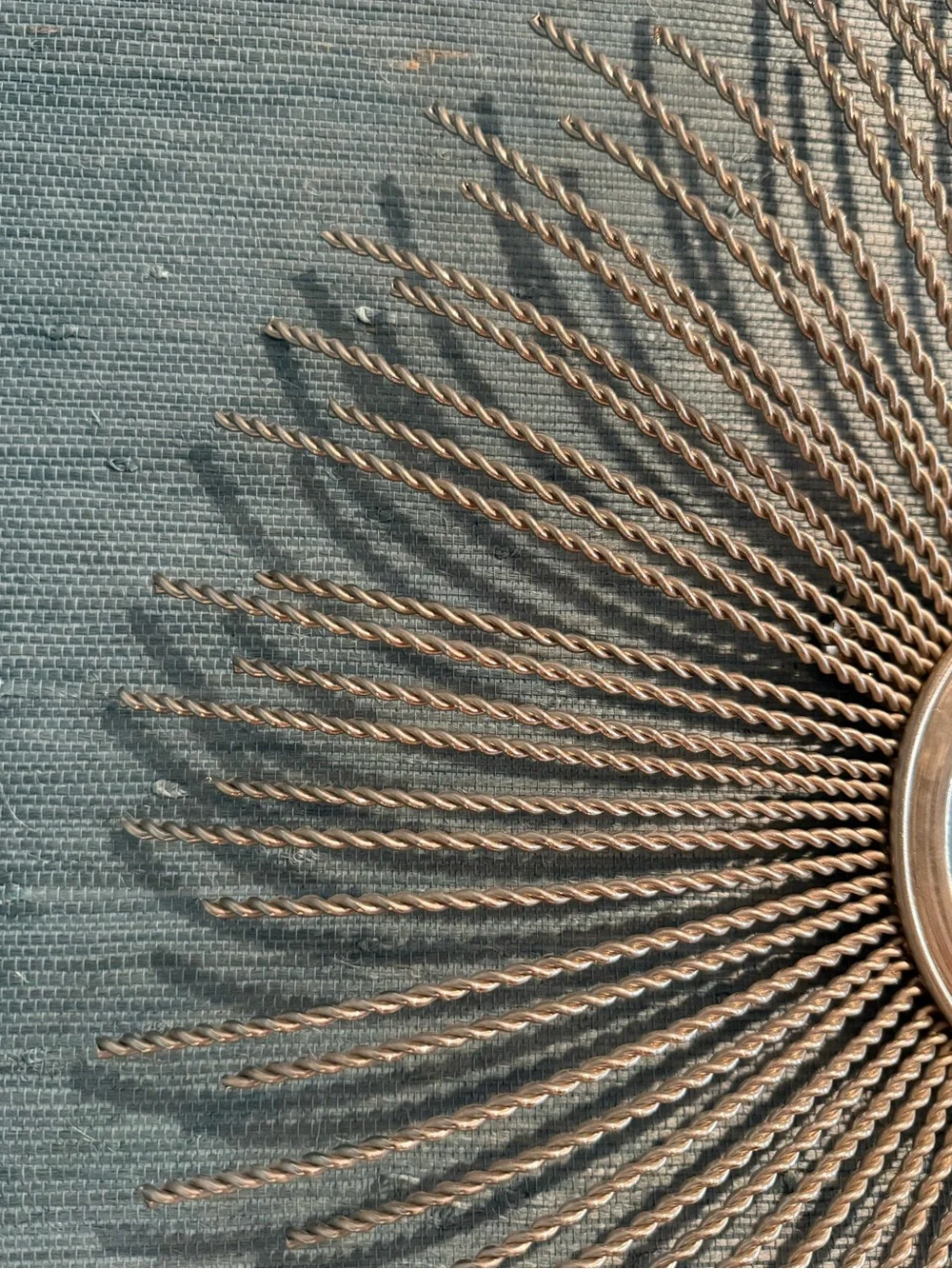 Vintage Silver Sunburst Wall Mirror